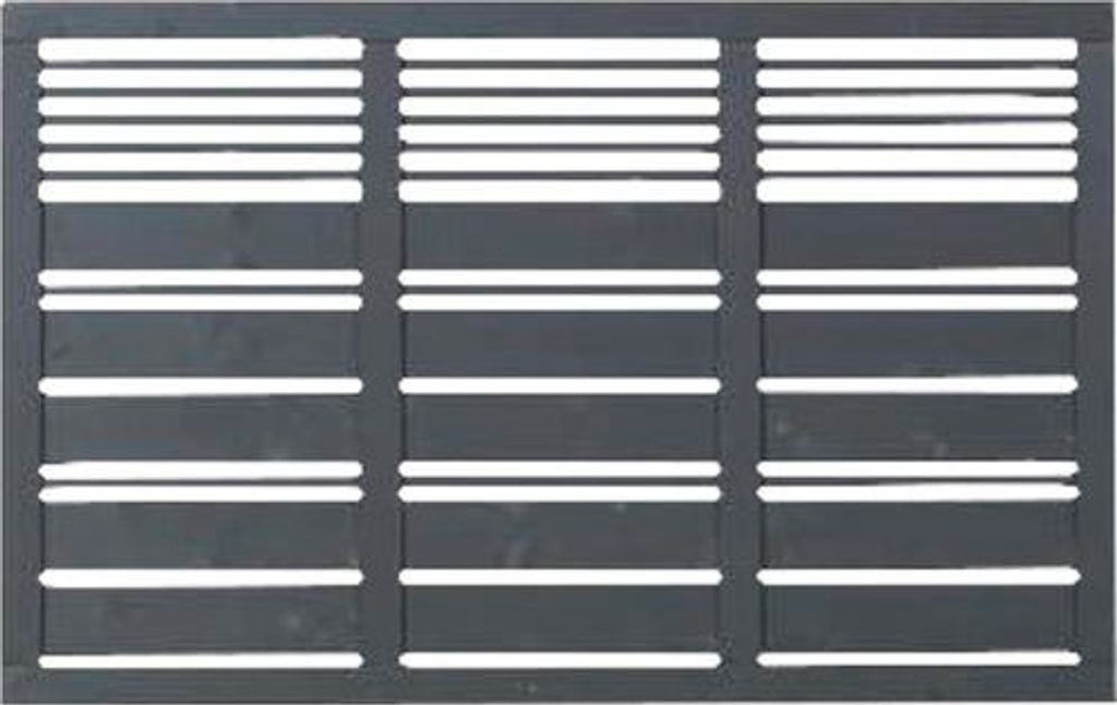 Vorgartenzaun PLUS Silence 176 x 110 cm schwarz