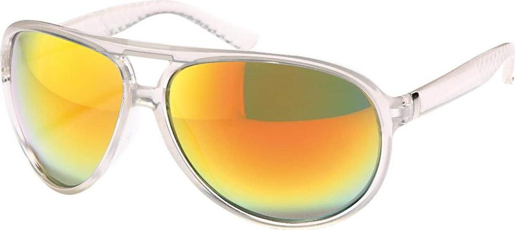 Gil Damen Sonnenbrille Runde Designer 80er Piloten Urlaub Sommer Strand Brille 30419 Rot Weiß