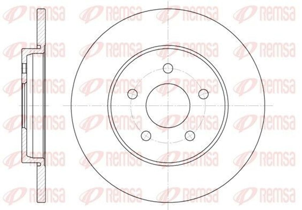 2x REMSA Bremsscheibe 6661.00 hinten für FORD MONDEO III Kombi (BWY) 279 8mm