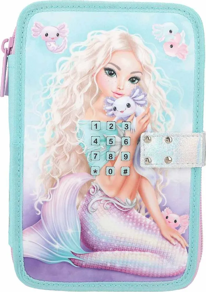 Boîte à bijoux sirène TOPModel Mermaid bleue sécurisée par code Depesche