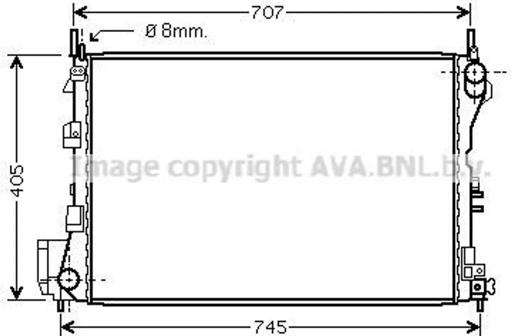 Nouveau Radiateur pour Remplacement Moteur Opel Signum Z03 Fiat Croma