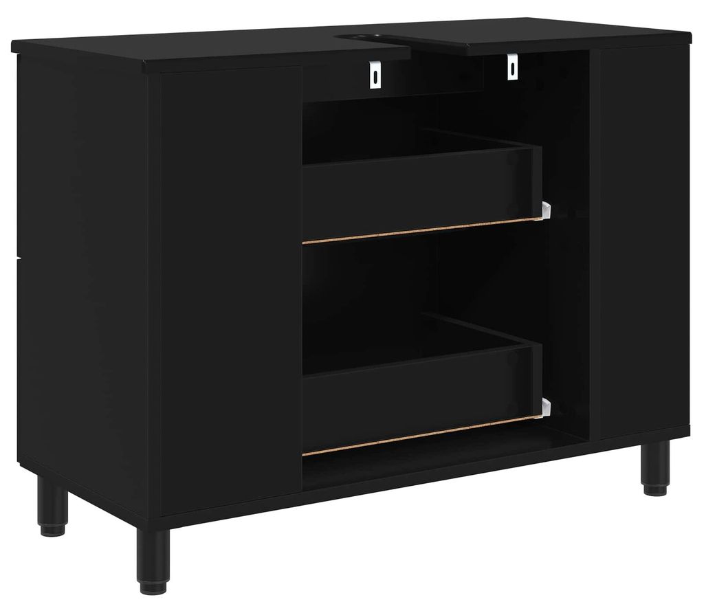 Waschtisch Schwarz 80 x 35 x 60 cm Holzwerkstoff