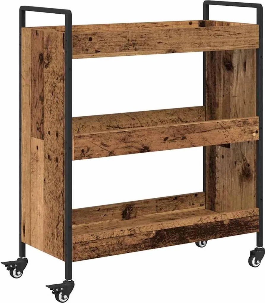 vidaXL Carrello da cucina in legno recuperato 70 x 30 x 82 cm Materiale a base di legno