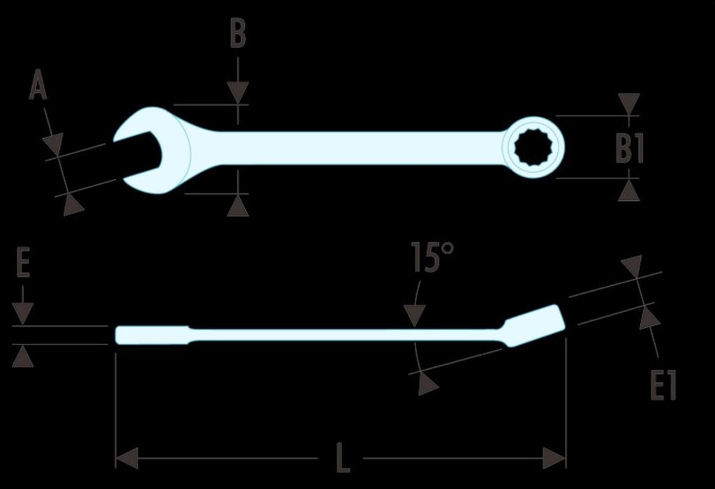 FACOM Ring-Maulschlüssel 39 kurz 5/16