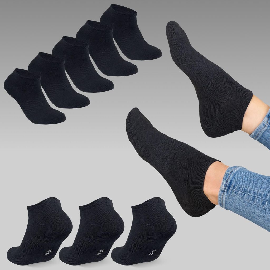 Sneakersocken ohne Naht Uni Kurzsocken Baumwolle Herren Produktbild 