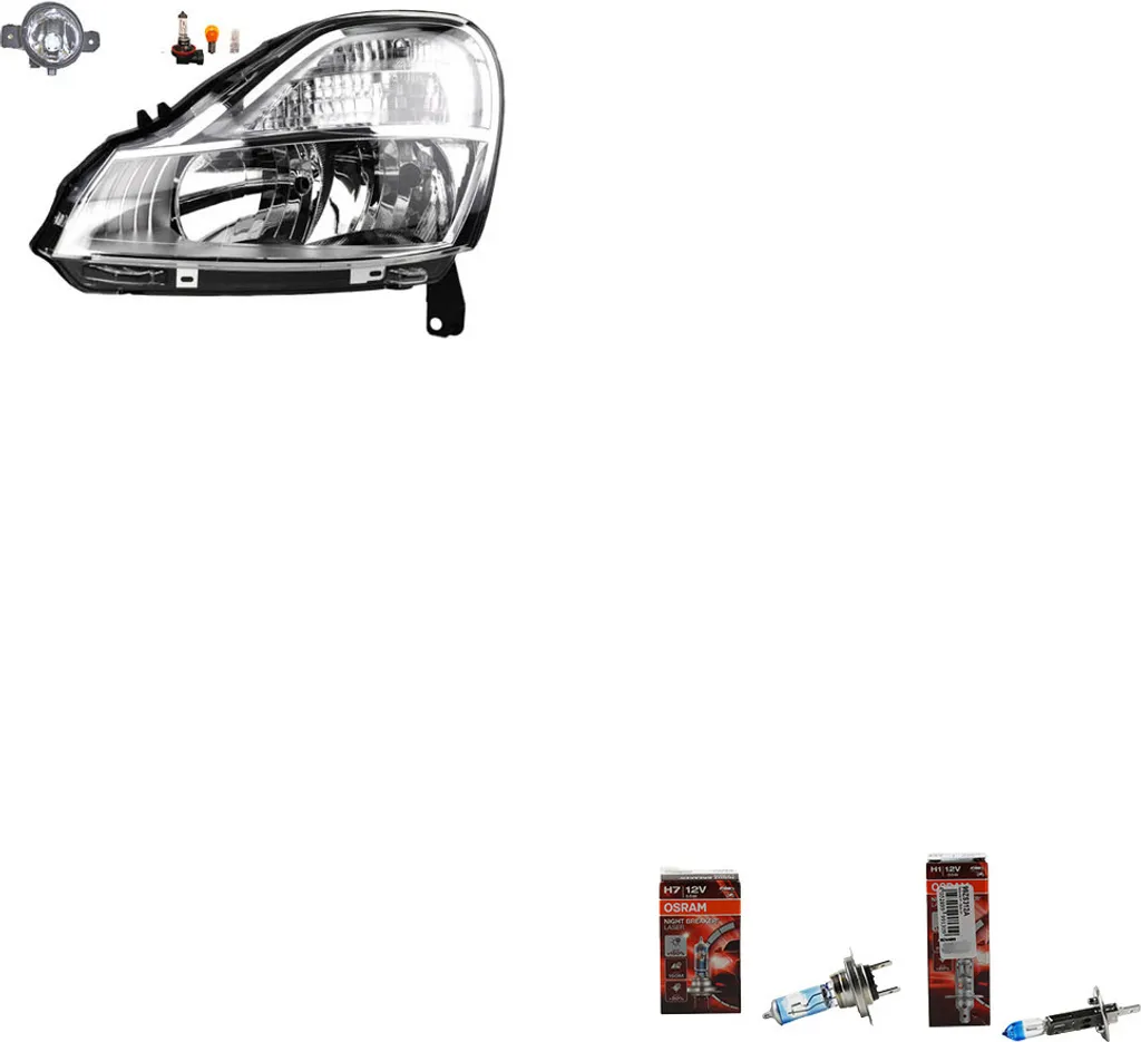 Faro Fendinebbia Renault Modus 2008+ JOHNS + Osram Laser +150%