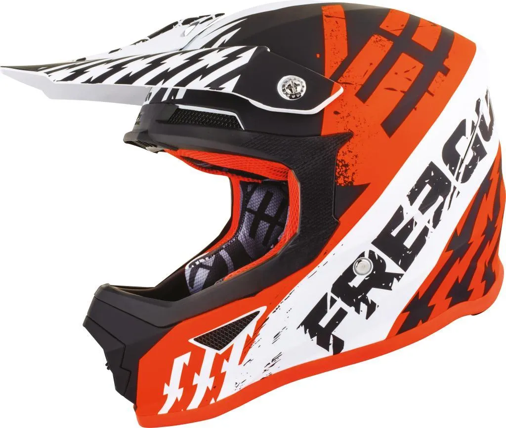 Casque SHOT Freegun XP-4 Outlaw Orange Néon Mat Taille S pour Cross