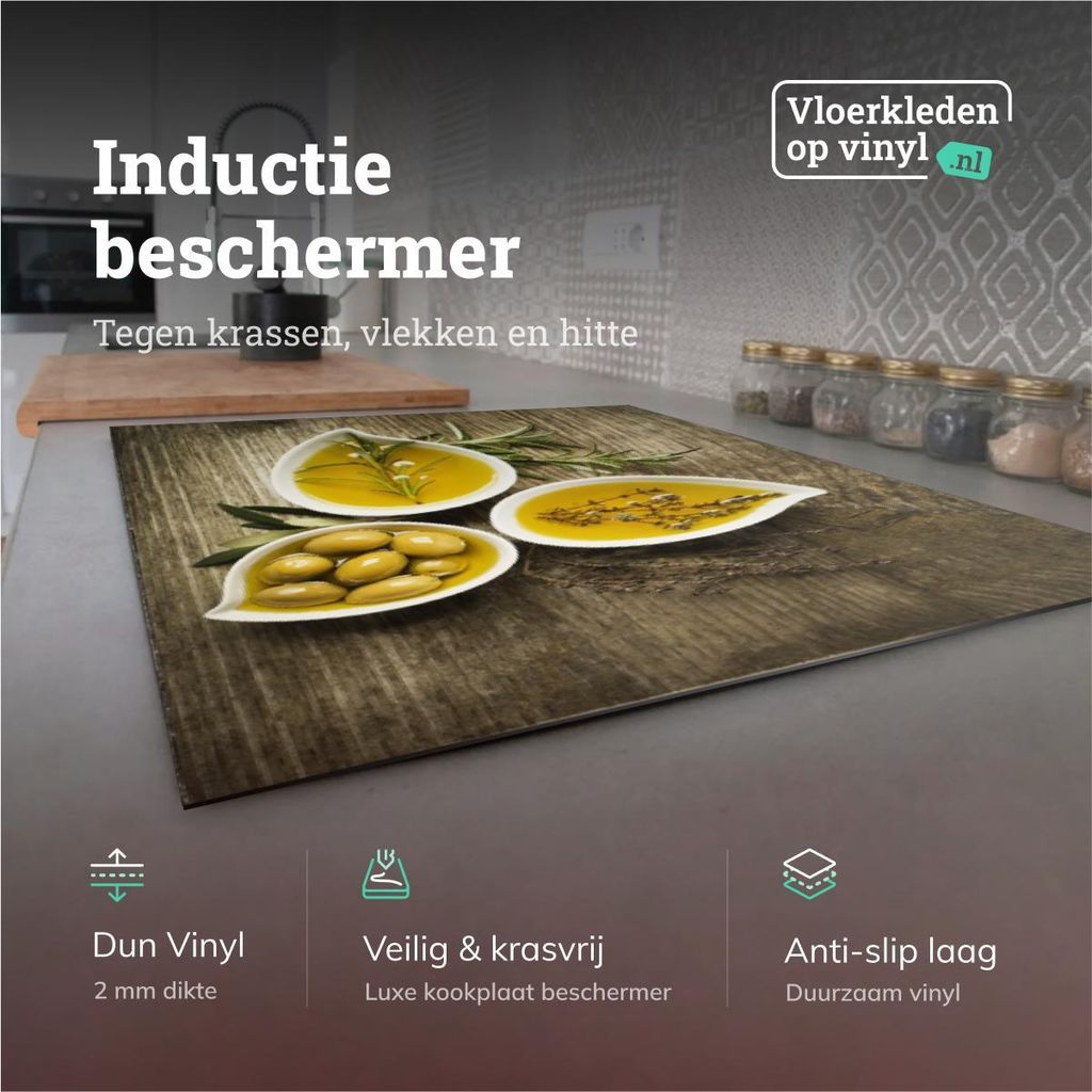 Induktionsschutz | Oliven | 70 x 52 cm