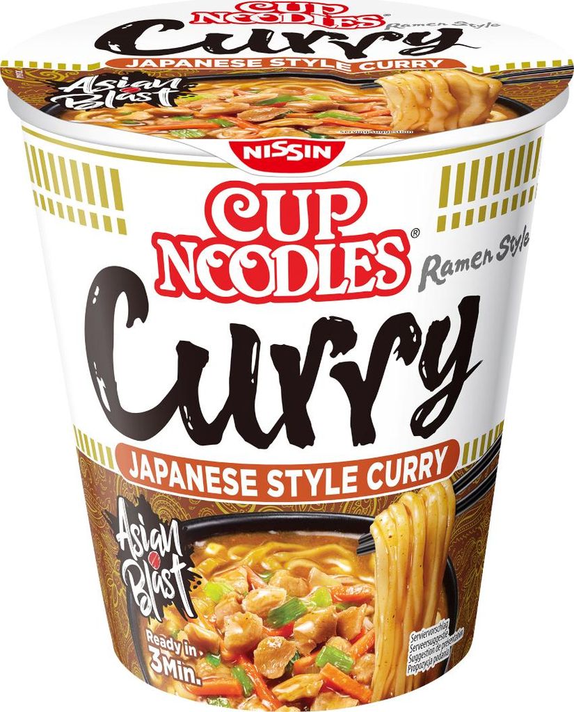 Nissin Cup Noodles Spiced Curry Instant-Nudeln mit Zdjęcie produktu 