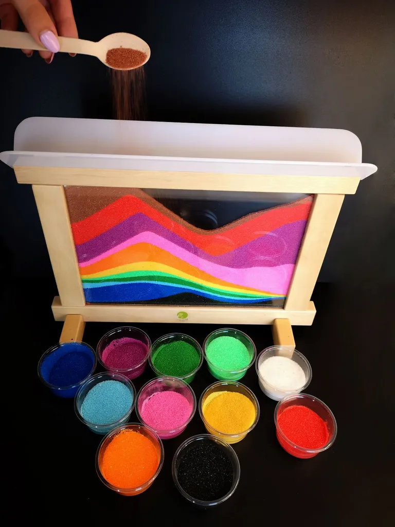 Tableau de sable sensoriel bois : solution ludique contre la dysgraphie - 4