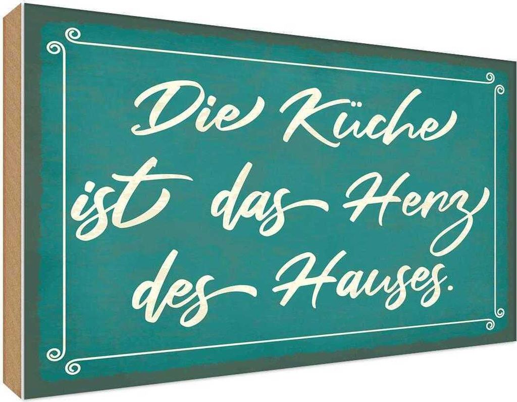 vianmo Holzschild 30x40 cm Küche ist das Herz des Hauses Kochen