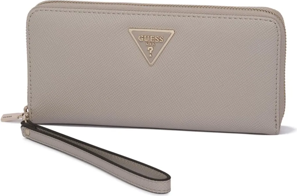 Grand Portefeuille Compagnon Guess Laurel II Taupe pour Femme Chic et Moderne