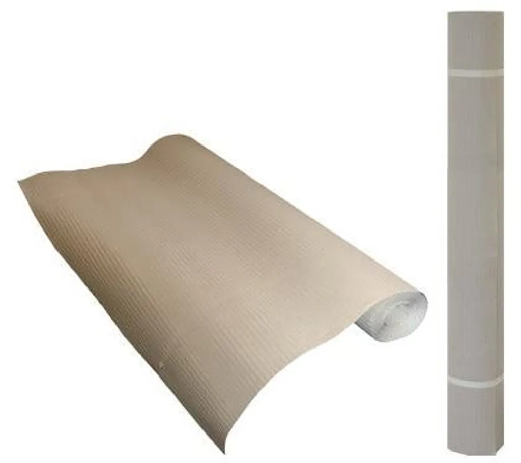 Carton ondulé 50m antidérapant et absorbant protection sols de chantiers
