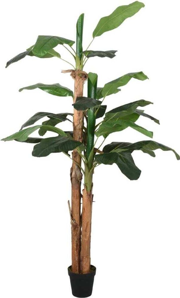 "WINTER SALE"Bananenbaum Künstlich - Deko für Wohn- & Büroräume - 18 Blätter 150cm Grün DE983501 - Kunstpflanzen