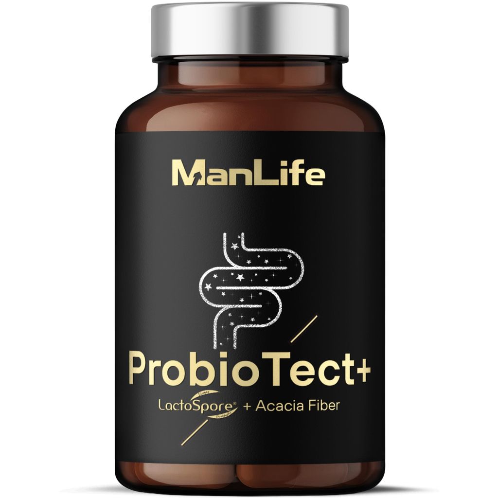 Probiotikum mit LactoSpore & Akazienfaser hilft bei Blähungen und Darmflora Synbiotikum - 90 vegane Kapseln - 15 Mrd. KBE pro Tagesportion