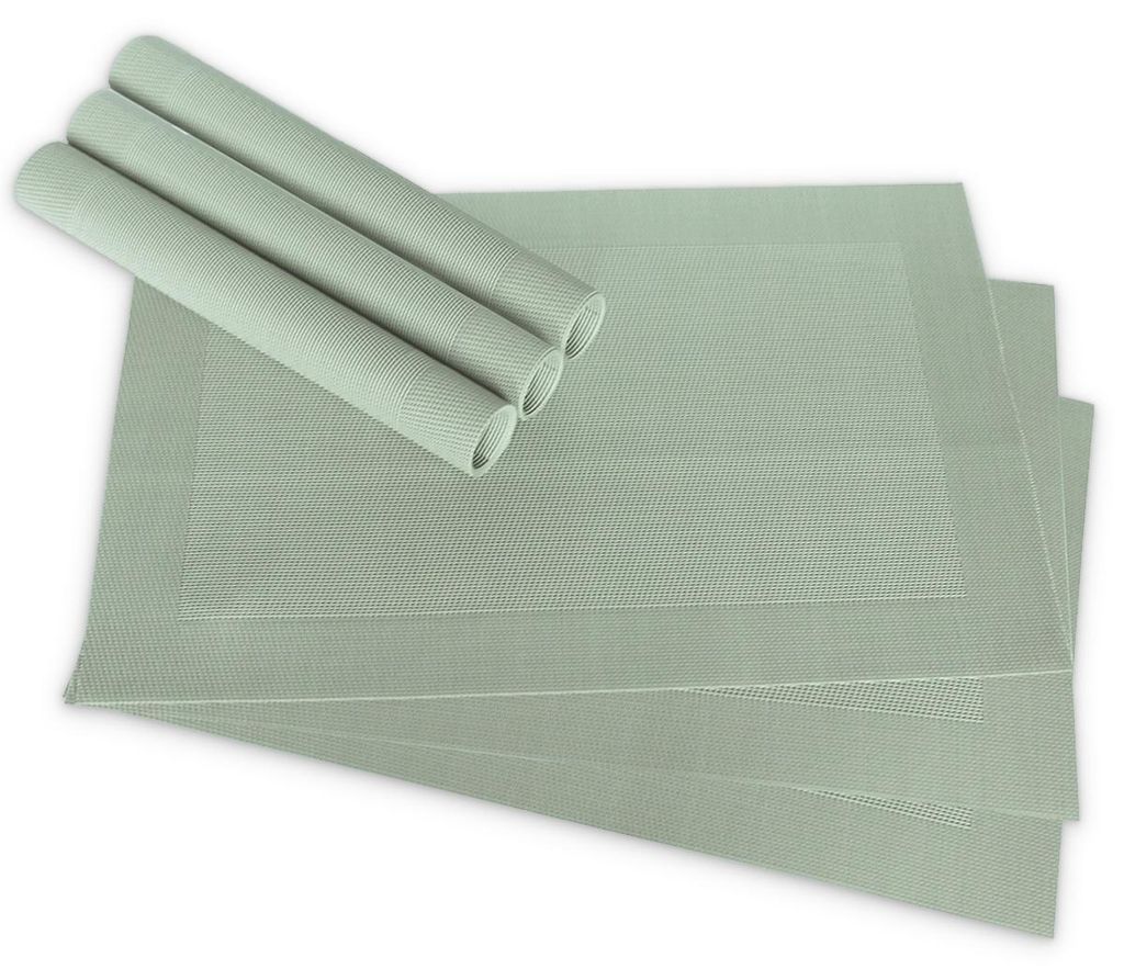 Tischsets BORDA 6er Set Pastell-grün als Tischuntersetzer Produktbild 