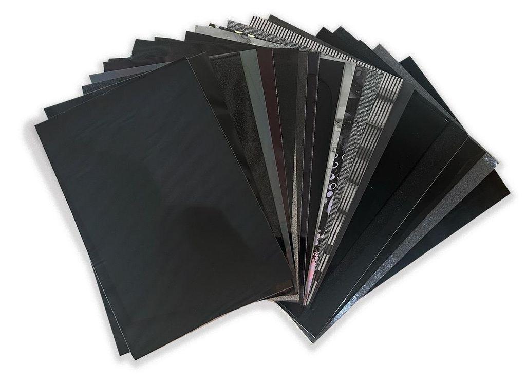 Plottermarie Plotterfolie Black Mix Ultra als Folien-Set – Plotterfolie für Plotterfolie, Textildruck, Basteln, DIY & kreative Projekte
