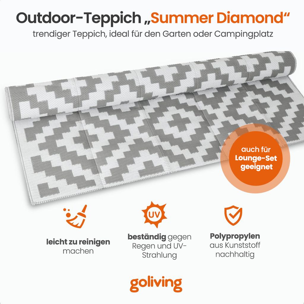 Goliving Outdoor Teppich Summer Diamond - 183x290CM - Produktbild 2