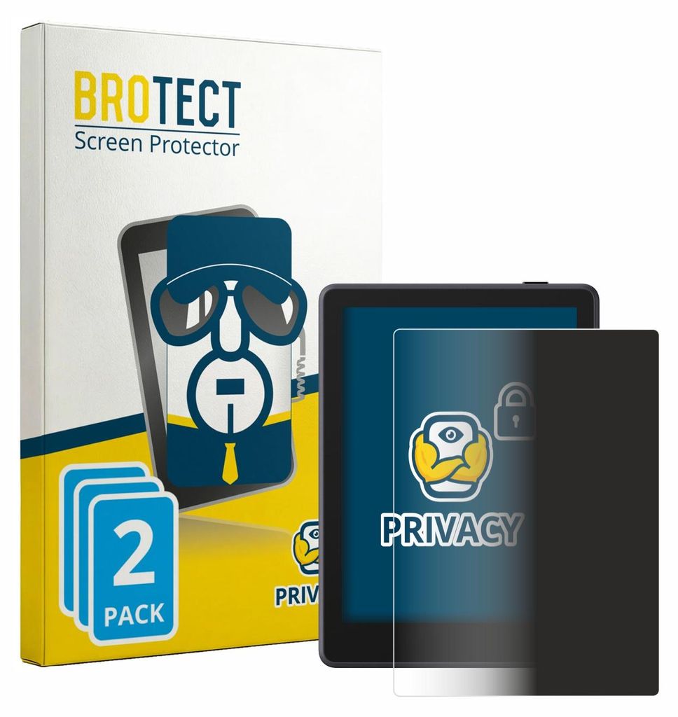 2x BROTECT Sichtschutzfolie für Boox Go 6 Gen II Anti-Spy Privacy Sichtschutz Blickschutz Folie Blaulicht-Schutz