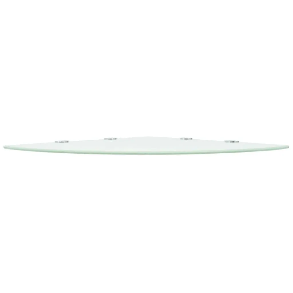 Mensole Angolari Vetro Bianco 45x45 cm vidaXL - Resistenti e Sicure - 5