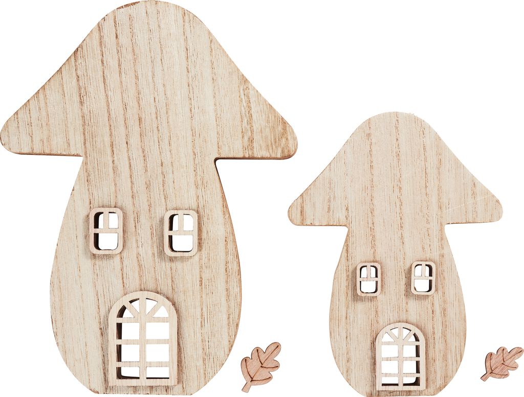 VBS Fliegenpilze Haus 2er Set 16 bis 22 cm Dekopilze 2 Stück