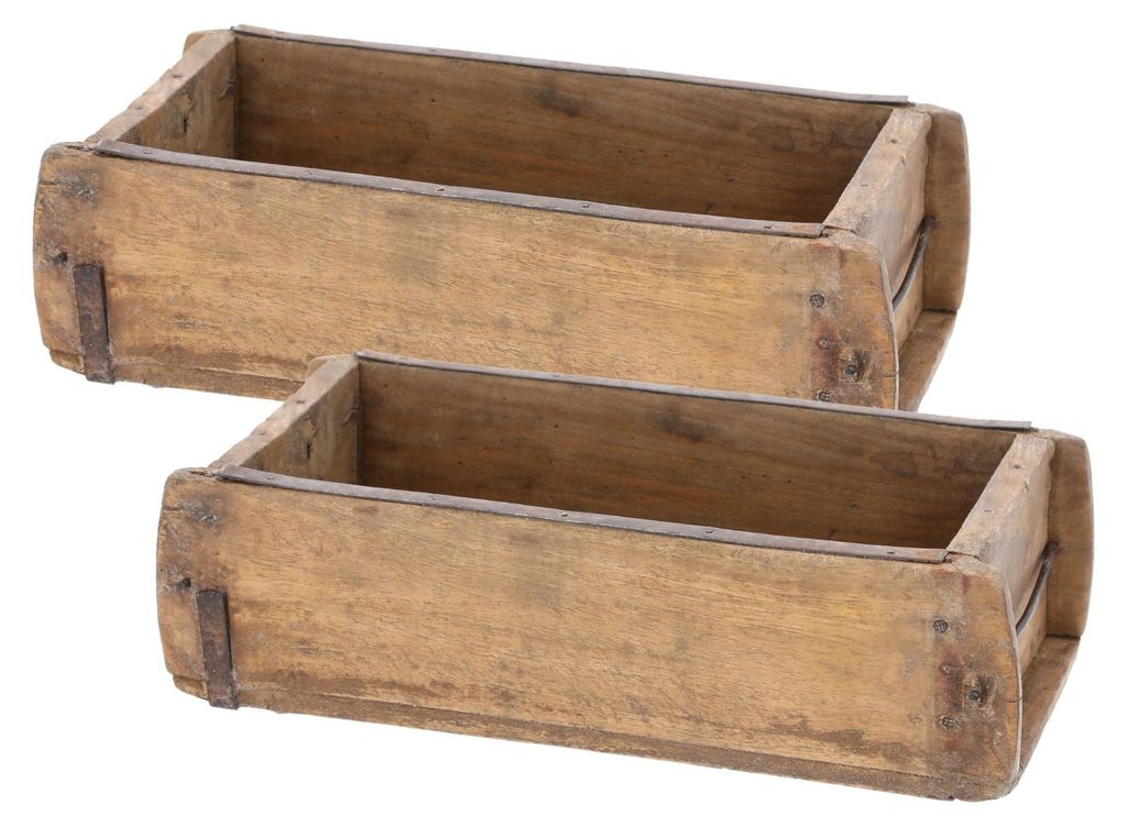 Novaliv 2x Dřevěné krabice, vintage styl, 30 x 15 x 10 cm. Obrázek produktu 