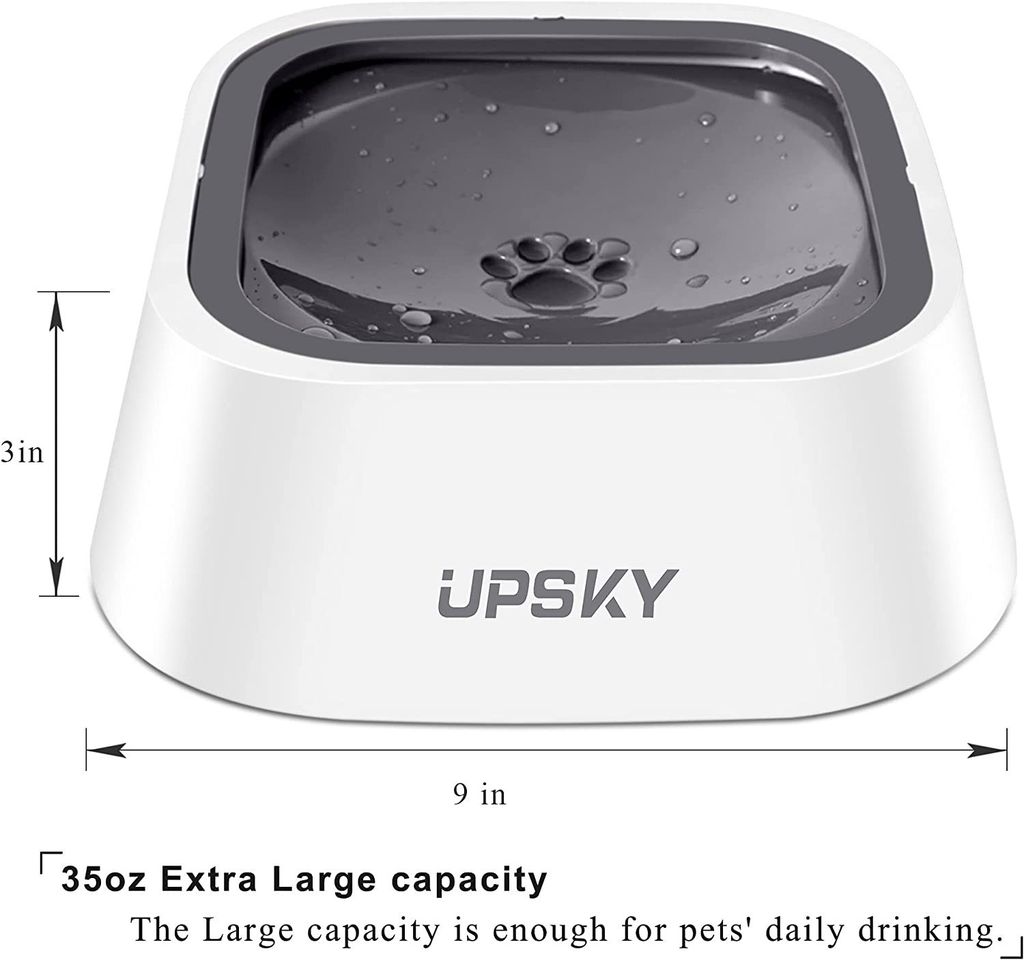 UPSKY Hundenapf Edelstahl 3 Liter – Auslaufsicher, Mit Schwimmscheibe Für Langsames Trinken