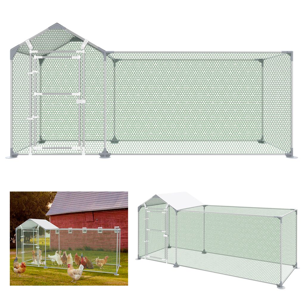 XMTECH Poulailler 5x1x1,5m Enclos pour animaux Enclos Image du produit 
