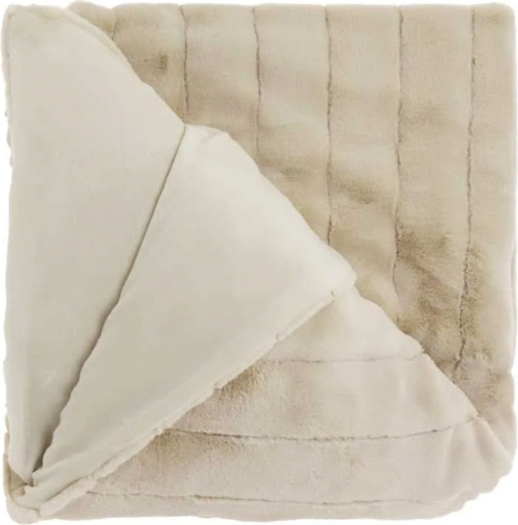 Unique Living - Plaid Norah Dove White 150x200