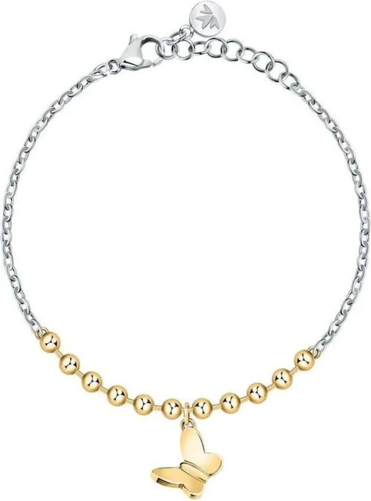Bracelet bicolore Passioni SAUN35 : ne s'oxyde pas, design papillon