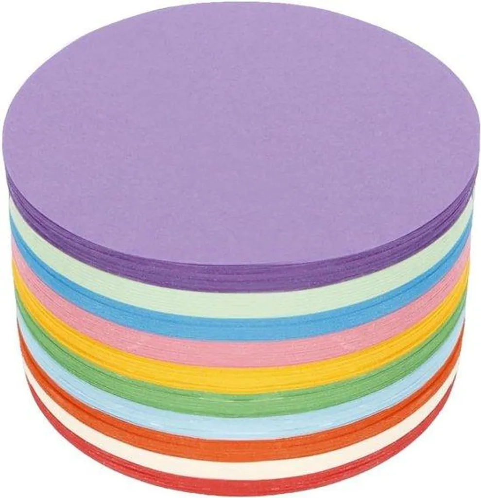 Disques en Papier Multicolore 10 cm - Set de 500 Pièces pour Bricolage