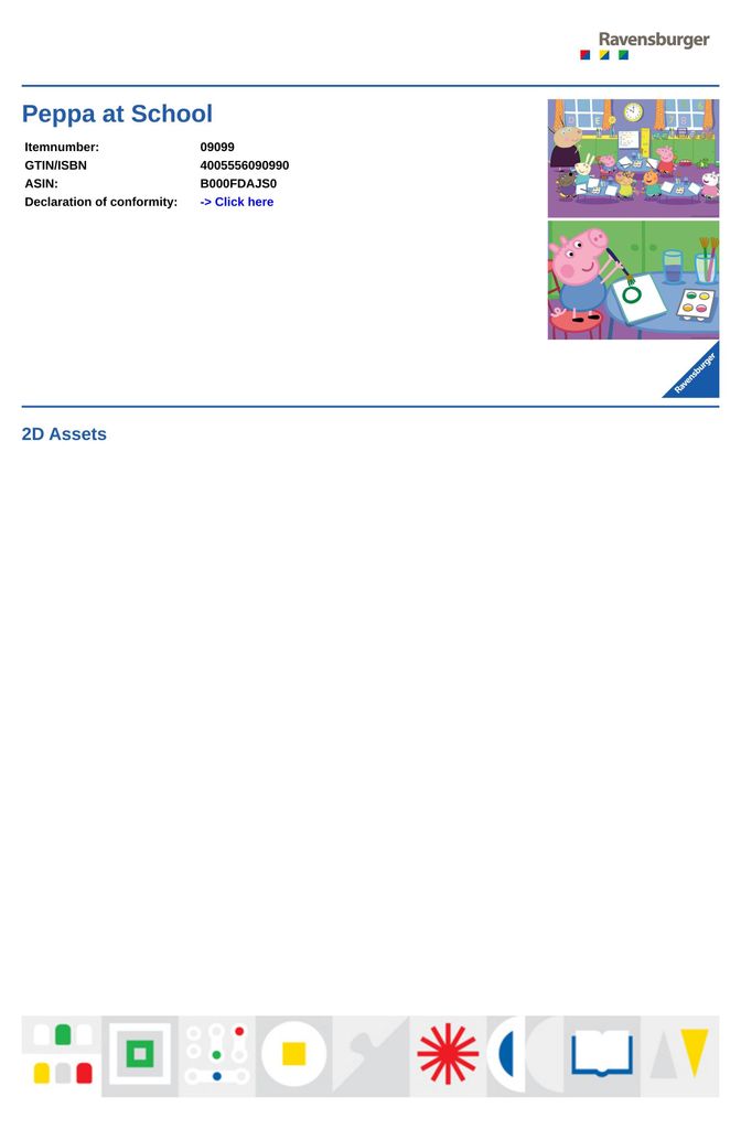 Peppa in der Schule Ravensburger 09099 Produktbild 