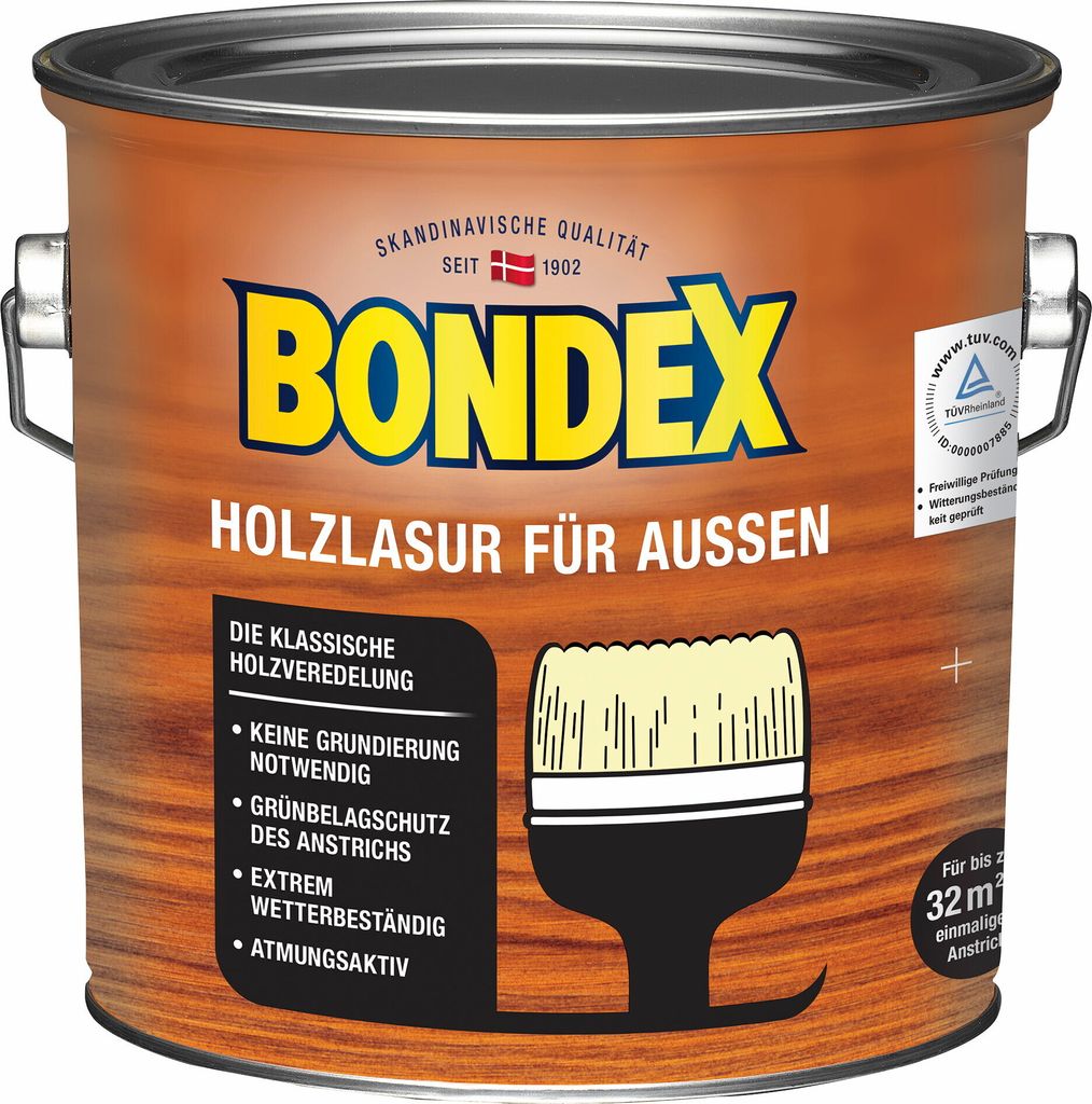 Bondex Holzlasur für Außen 2,5 L kastanie Produktbild 