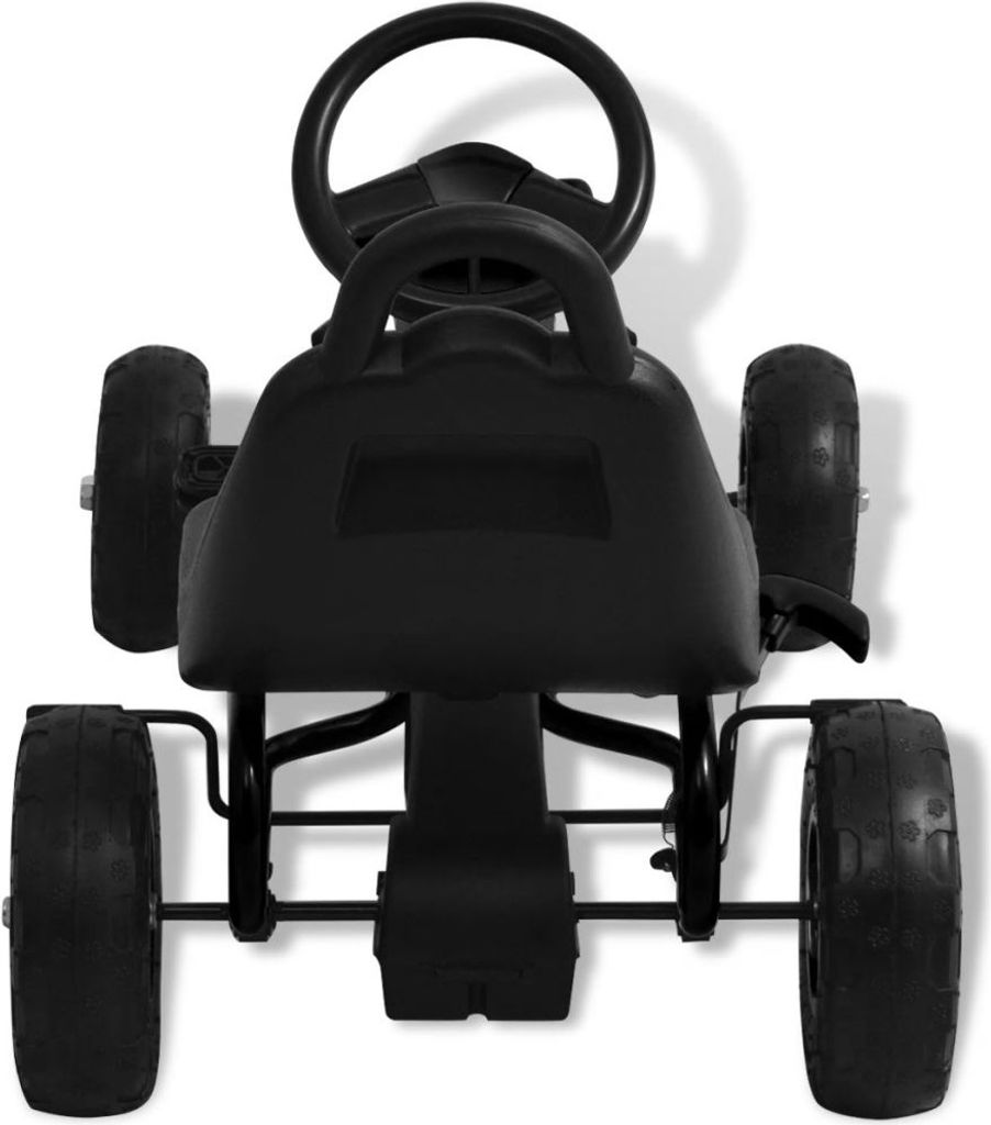 vidaXL Gokart na pedały z oponami pneumatycznymi czarny Zdjęcie produktu 12