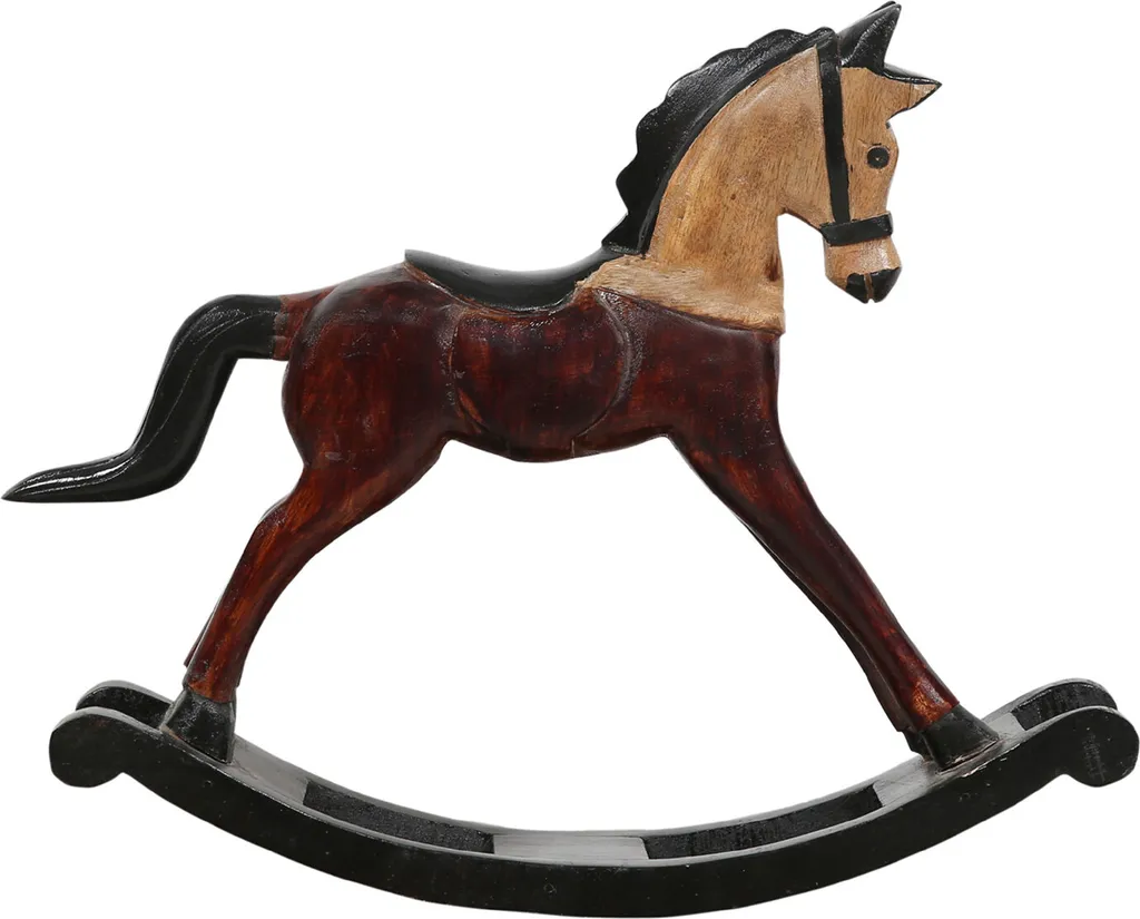 Statua Cavallo a Dondolo Legno Hest - Complemento Arredo Studio - 2