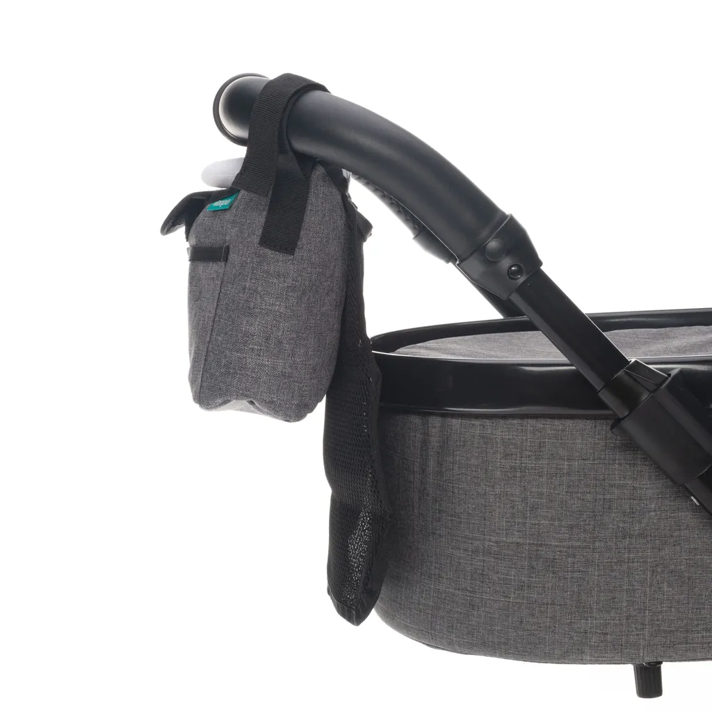 Sac de rangement pour poussette Plus gris avec fixations velcro solides - 5