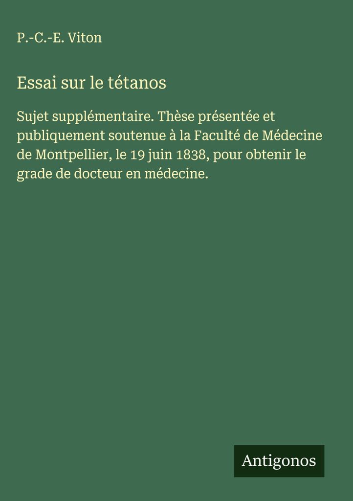 Essay über Tetanus
