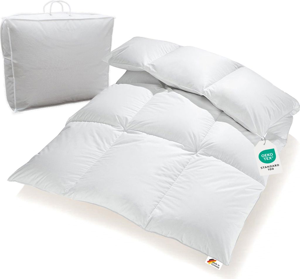 Extra warme 100% Winter Daunendecke sibirische Daunen 135x200 1300g