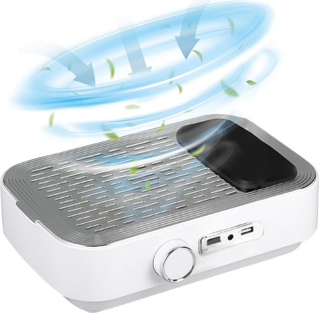 OKWISH Nagelstaubsauger, Drahtloser Nagelsammler, wiederaufladbar, 80 W, Starke Saugkraft, Nagelsauger, Nagelventilator mit Filter for Entfernen vo...