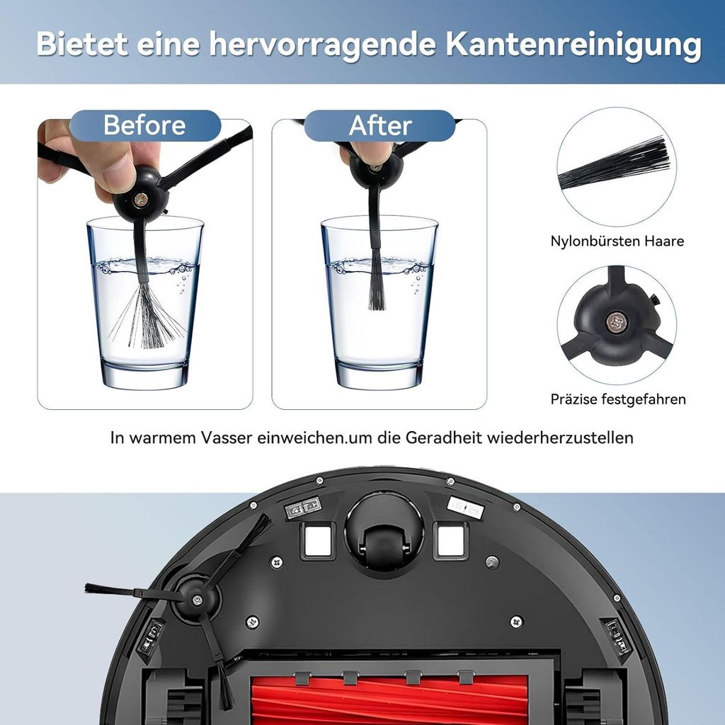 Roborock Saugroboter Zubehör-Set Zubehörpaket für Qrevo Master (Seitenbürste*1/Filter*1/Wischtücher*2 Roborock Saugroboter Zubehör-Set Zubehörpaket für Qrevo Master (Seitenbürste*1/Filter*1/Wischtücher*2