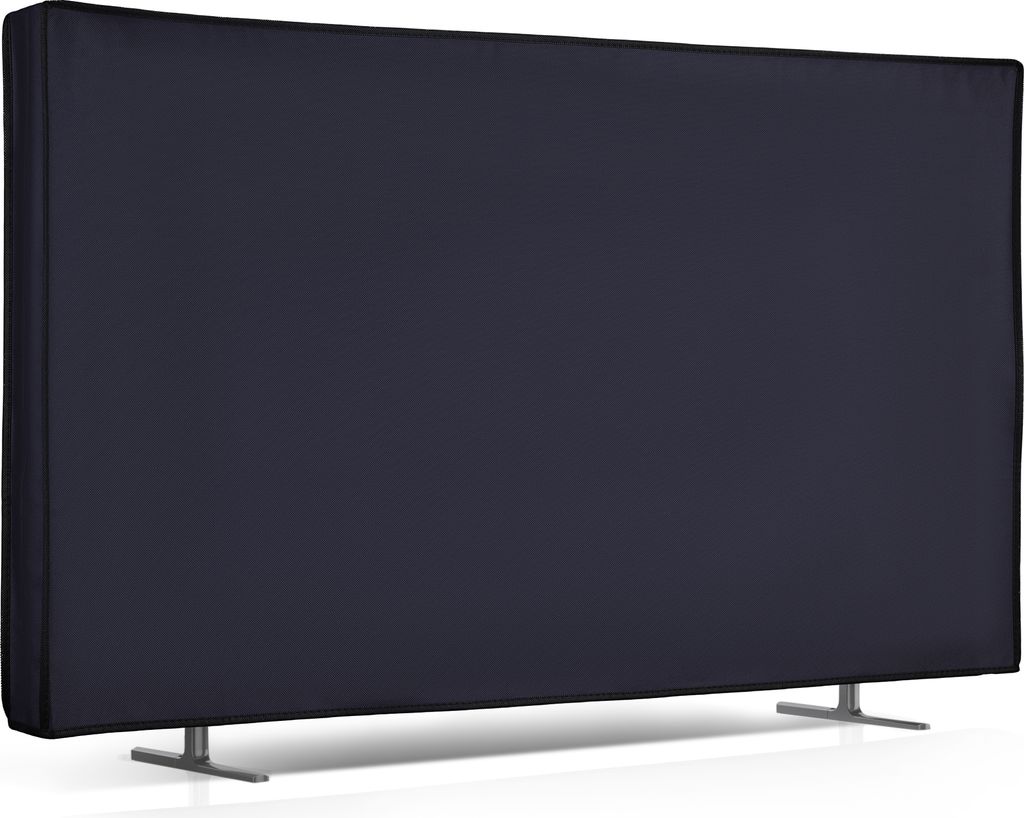 kwmobile 40" TV Abdeckung Indoor - Fernseher Hülle Bildschirmschutz Abdeckung - TV Bildschirm Staubschutzhülle - Fernsehabdeckung - Dunkelblau