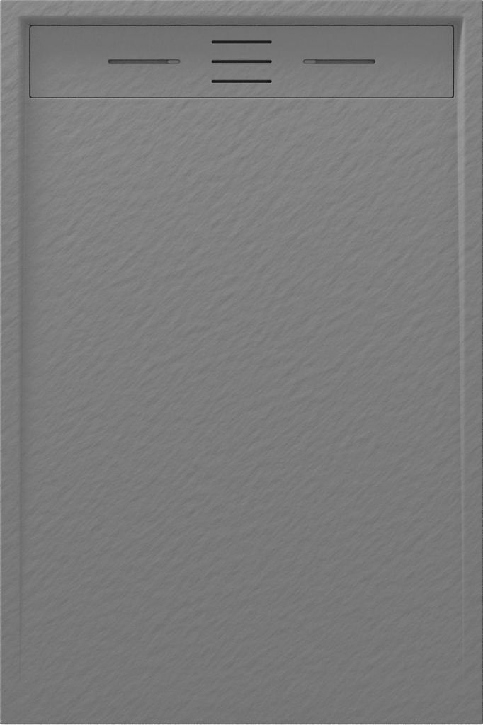 Granitan | Duschwanne VIVA - 120 x 80 cm - Grau - Elegantes Design - Antirutsch-Oberfläche