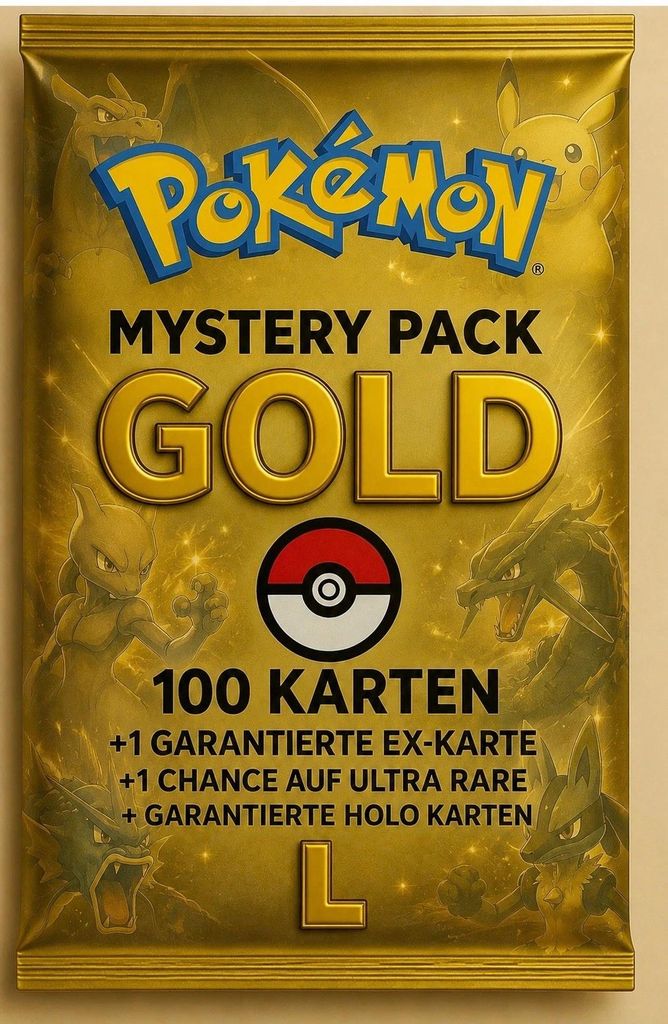Pokémon Mystery Pack GOLD – 100 Karten Produktbild 