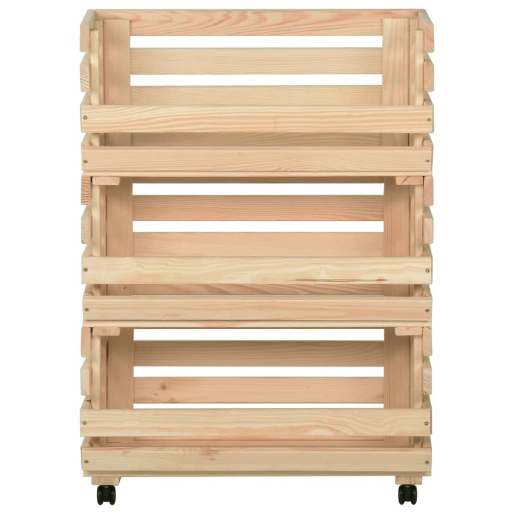 vidaXL Vozík na zeleninu 57x30x80 cm borovicový masiv Obrázek produktu 