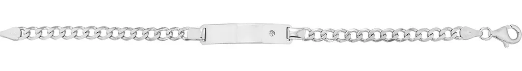 Gourmette Femme Argent 925 et Zirconium Éclatant 5mm 8g TRS25378