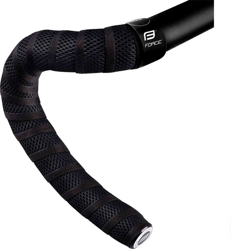 Ruban de cintre vélo route Force Eva perforé noir pour grip et confort