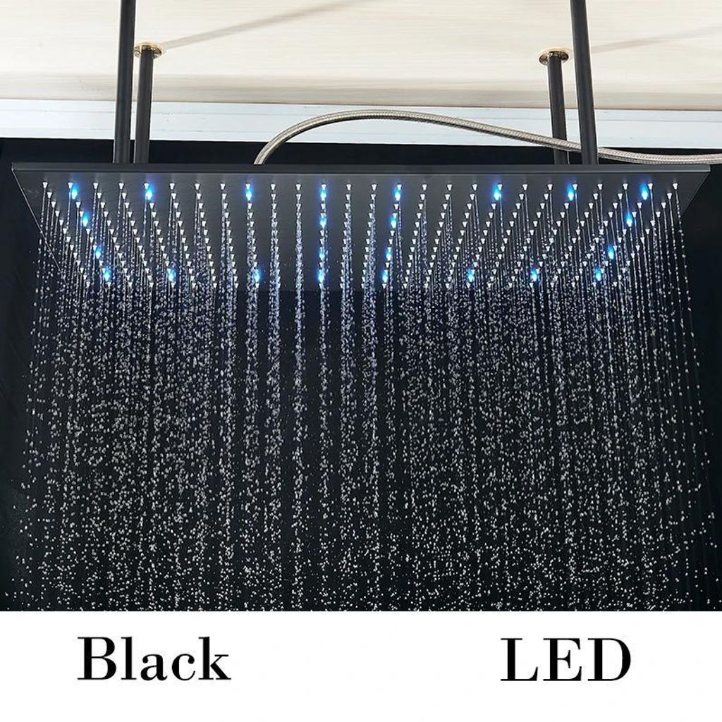 Testina doccia LED - Forma rettangolare - Doccia a parete Immagine del prodotto 