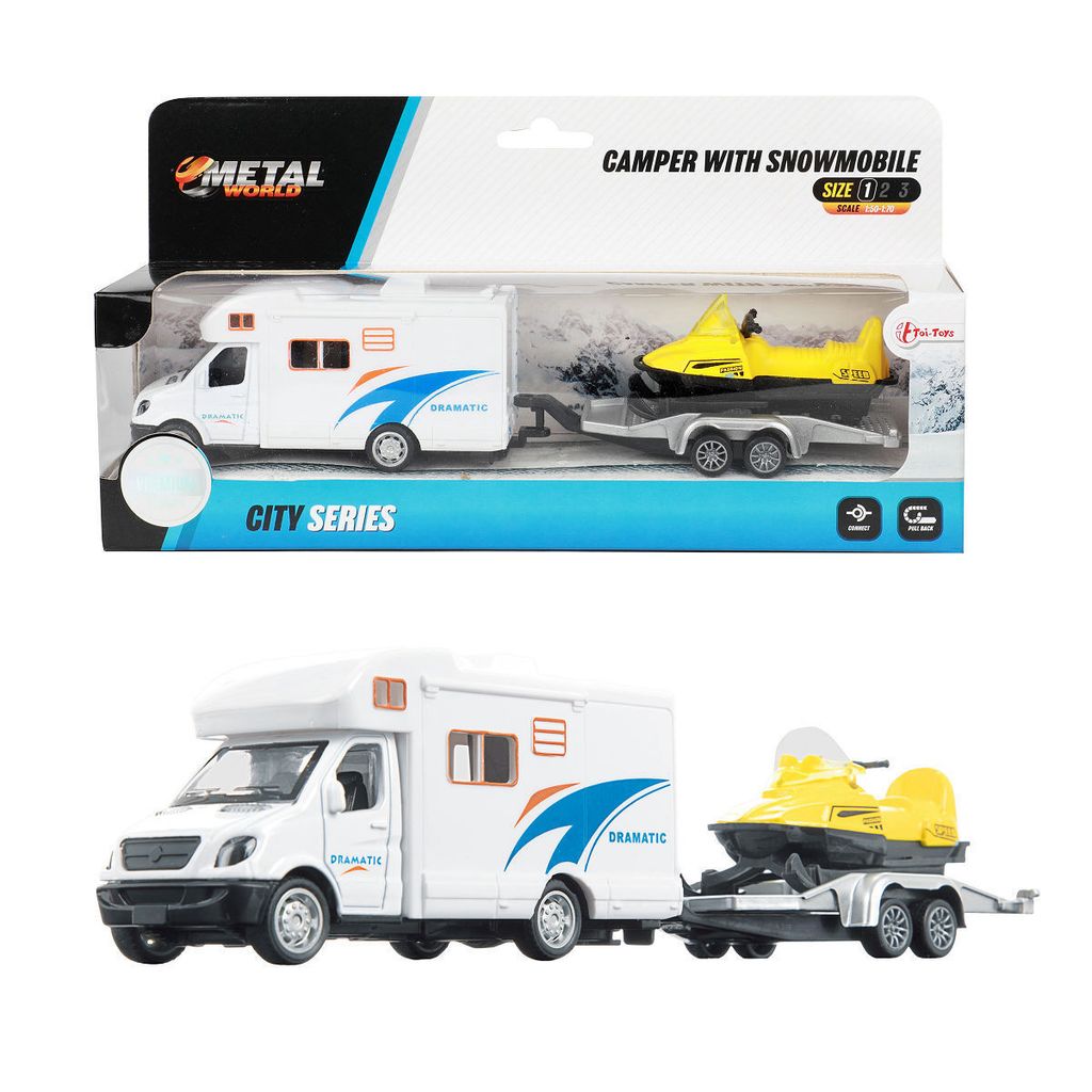 METAL Camper Pullback Anhänger Schneescooter Obrázok produktu 