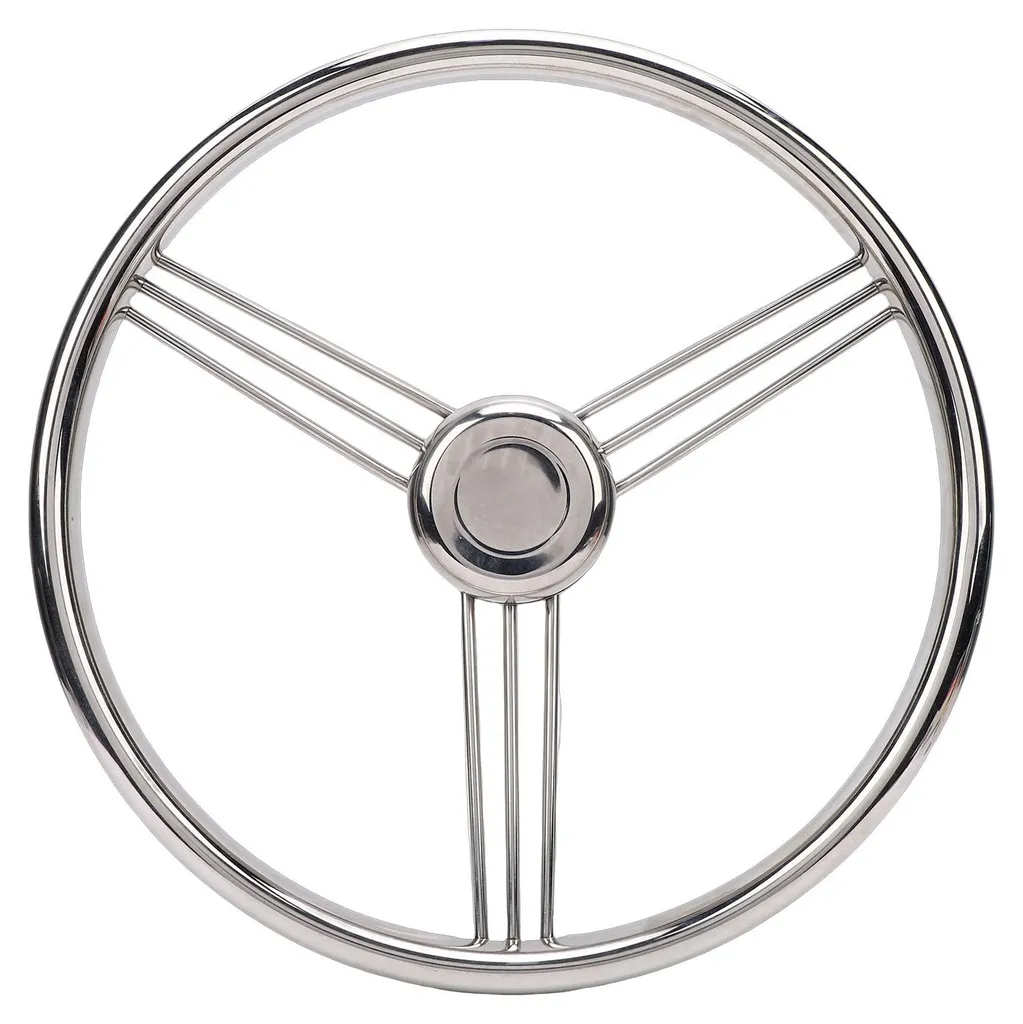 Volant de bateau anticorrosion en inox 15,5" pour naviguer sans souci