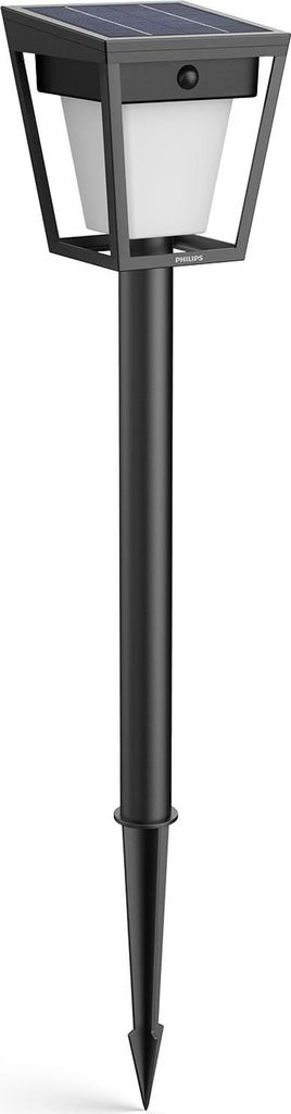 Solar-LED-Gartenleuchte, Dual-Helligkeit, Schwarz, IP44